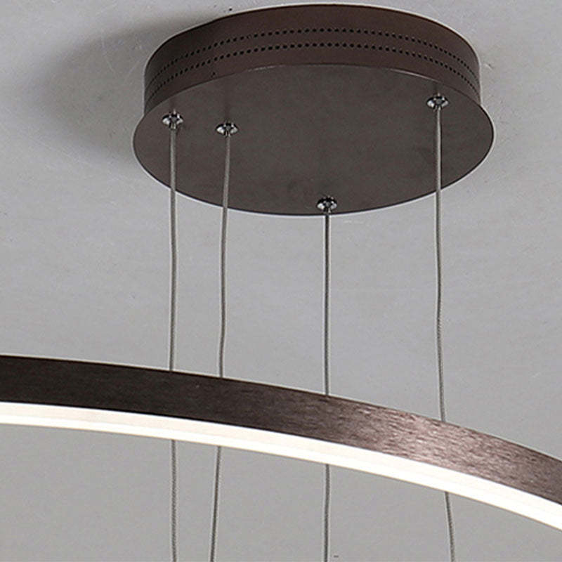 Moderna Anillos Lámpara Colgante Negra/Dorada/Café | Lámparas Colgante