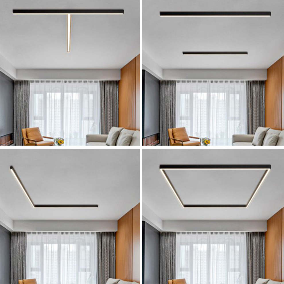 Moderna Minimalista LED Lámpara de Techo Negra  | Lámparas de Techo