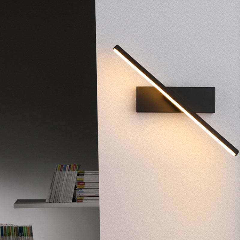 Moderno Giratorio Rectangular Aplique de Pared Negro/Blanco
