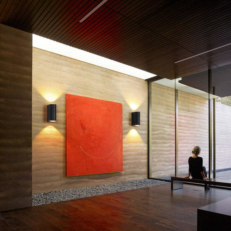 Minimalista Rectangular Aplique de Pared Negro