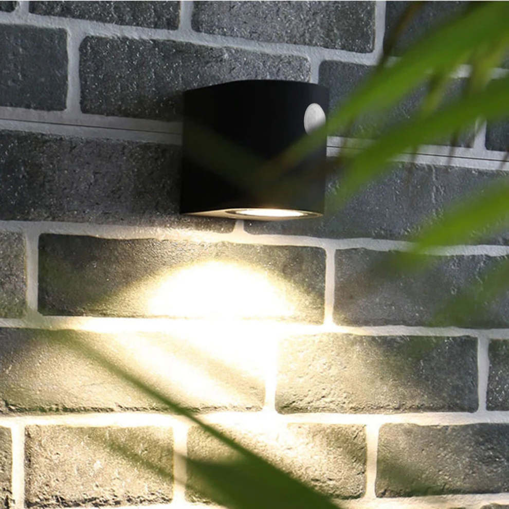 Minimalista Rectangular Aplique de Pared Negro