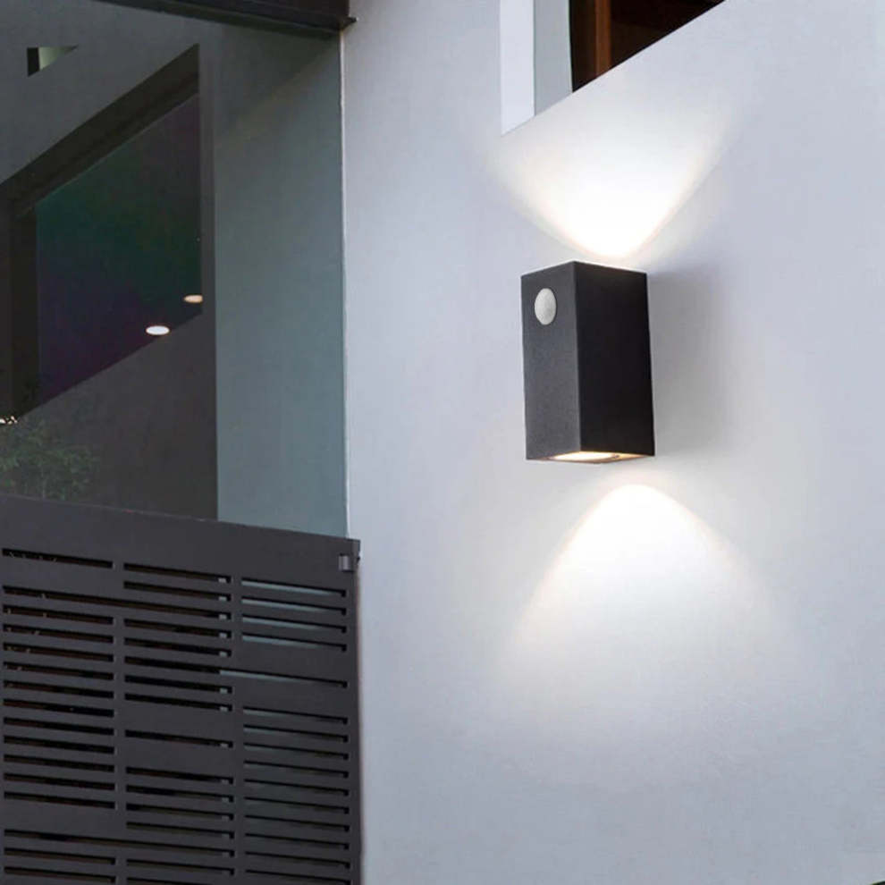 Minimalista Rectangular Aplique de Pared Negro