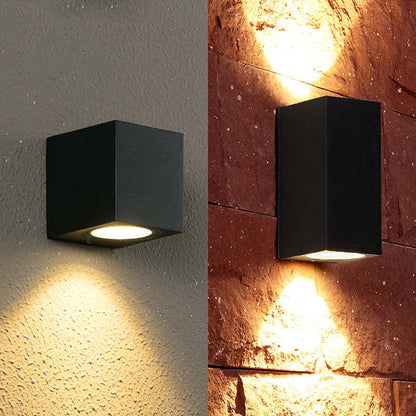 Minimalista Rectangular Aplique de Pared Negro