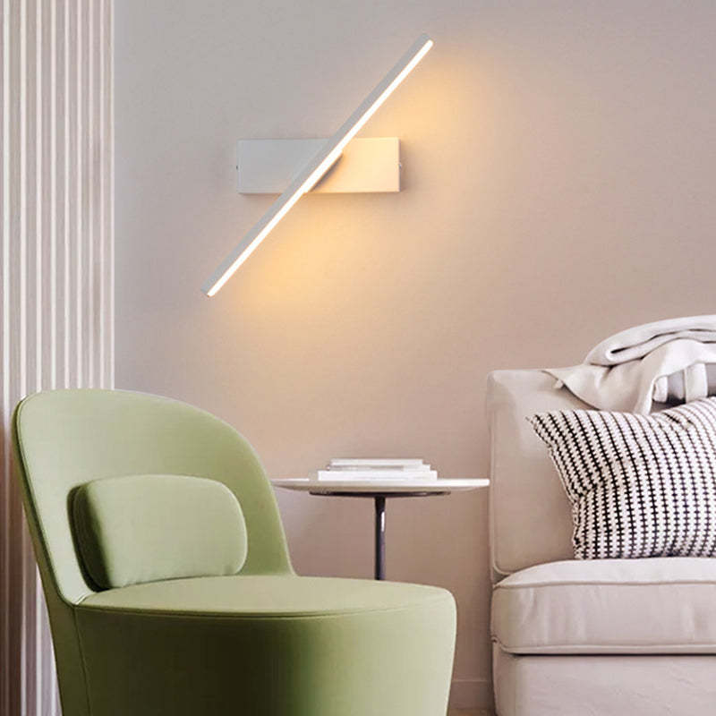 Moderno Giratorio Rectangular Aplique de Pared Negro/Blanco