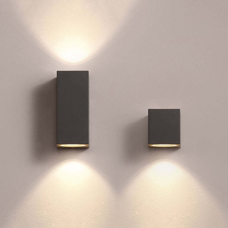 Minimalista Rectangular Aplique de Pared Negro