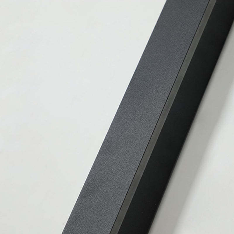 Minimalista Acrílico Aplique de Pared Exterior Negro