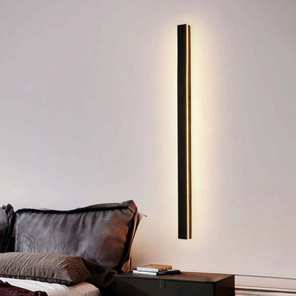 Minimalista Acrílico Aplique de Pared Exterior Negro