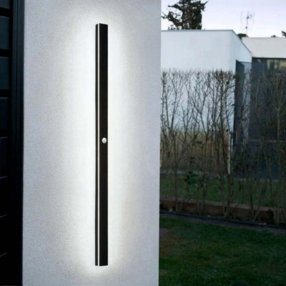 Minimalista Acrílico Aplique de Pared Exterior Negro