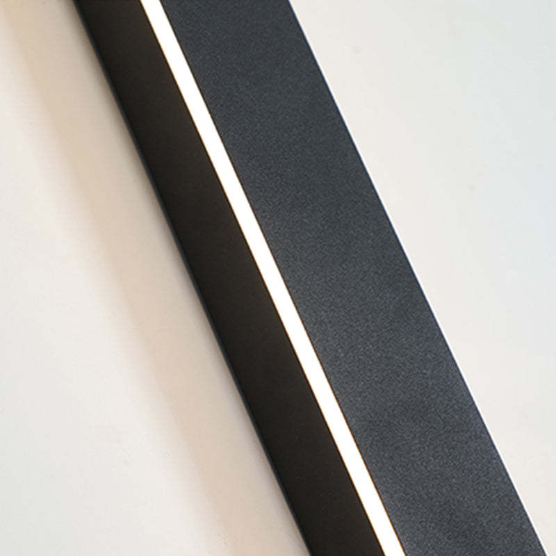 Minimalista Acrílico Aplique de Pared Exterior Negro