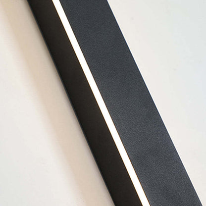 Minimalista Acrílico Aplique de Pared Exterior Negro